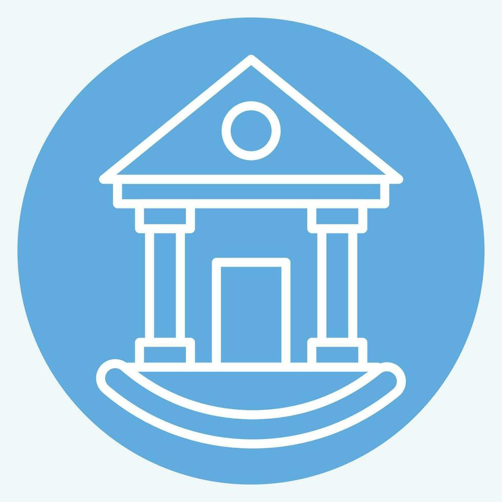 Icon Court House. related to Icon Building symbol. blue eyes style. simple design editable. simple illustration vector