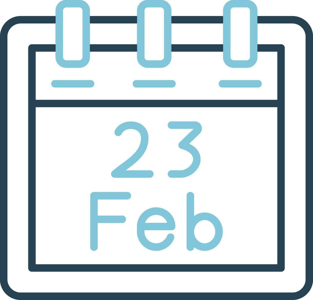 February 23 Vector Icon