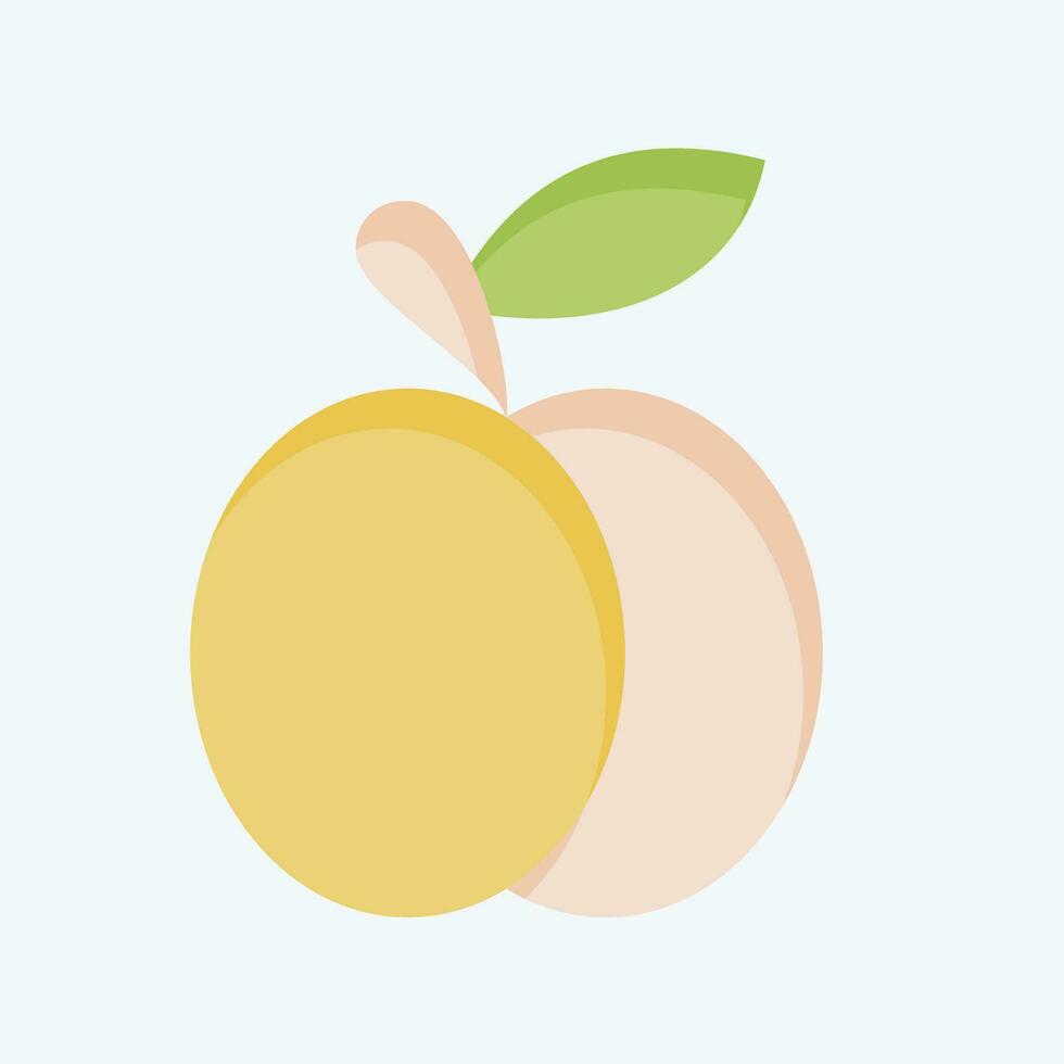 icono ciruela. relacionado a Fruta y vegetal símbolo. plano estilo. sencillo diseño editable. sencillo ilustración vector