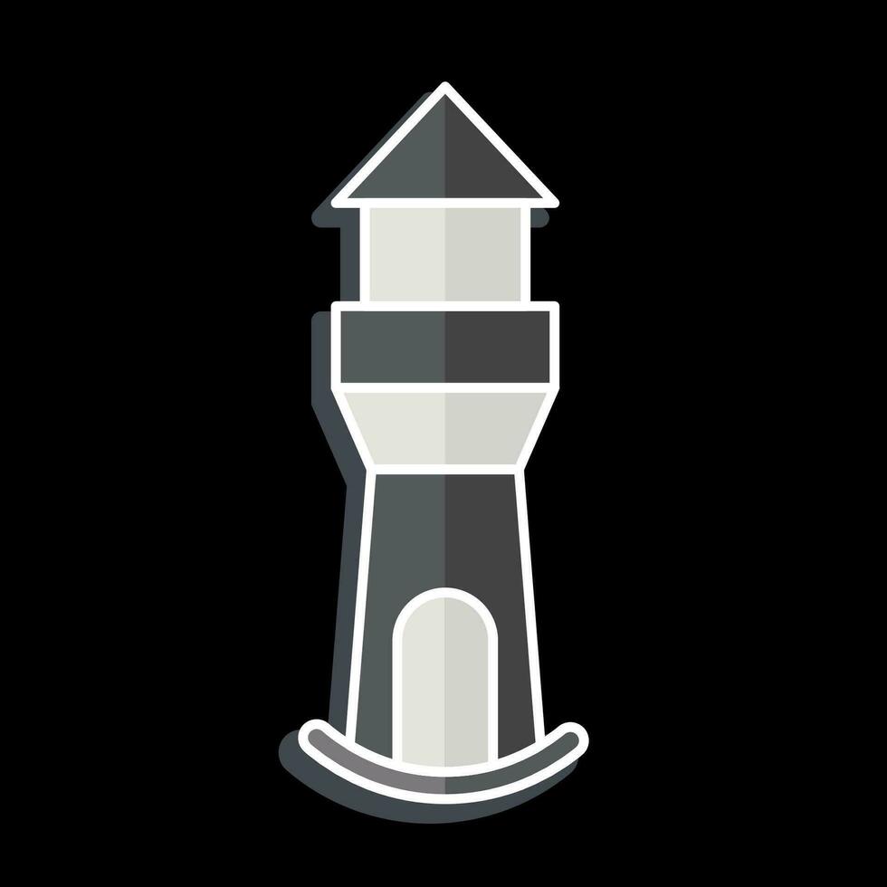 Icon Lighthouse. related to Icon Building symbol. glossy style. simple design editable. simple illustration vector