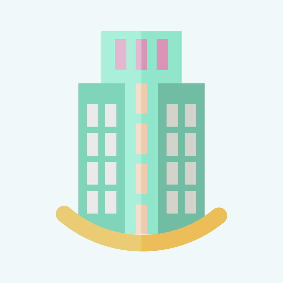 Icon Skyscraper. related to Icon Building symbol. flat style. simple design editable. simple illustration vector