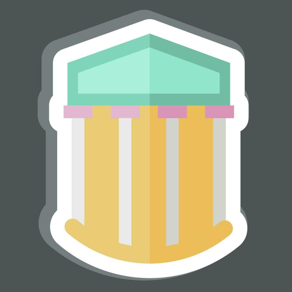 Sticker Museum. related to Sticker Building symbol. simple design editable. simple illustration vector