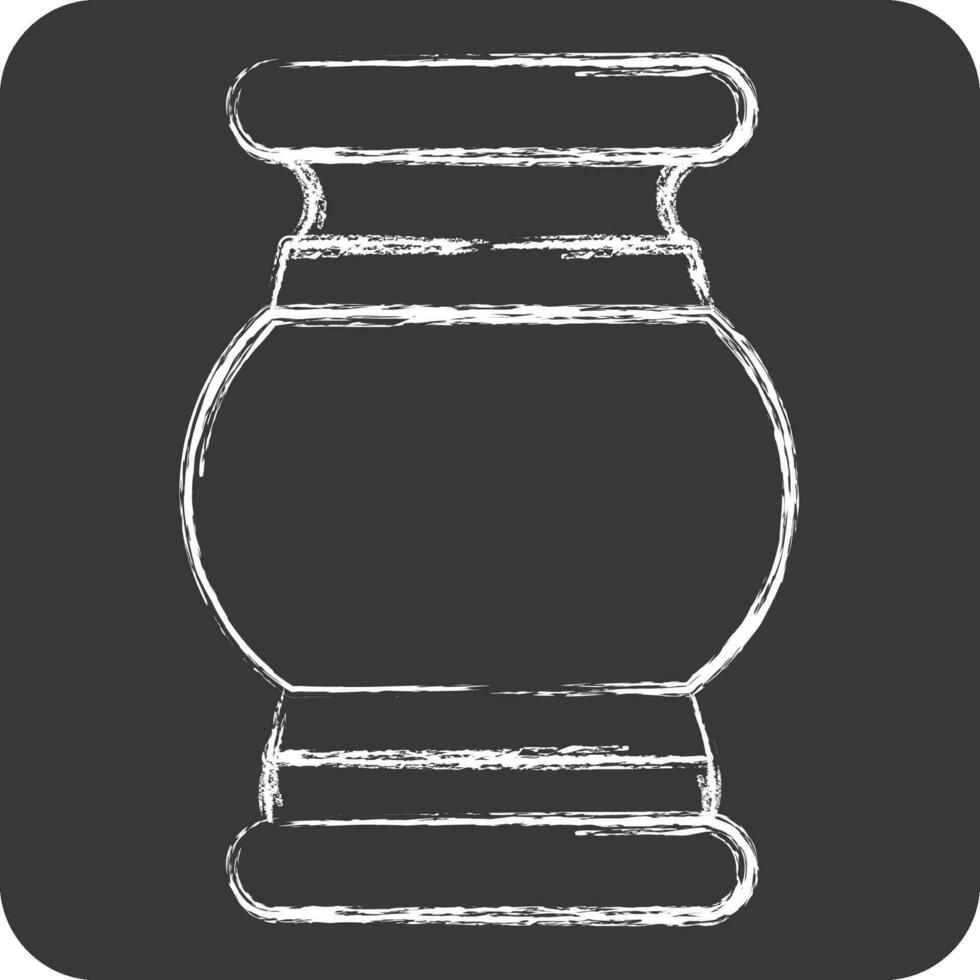 Icon Vase. related to India symbol. chalk Style. simple design editable. simple illustration vector