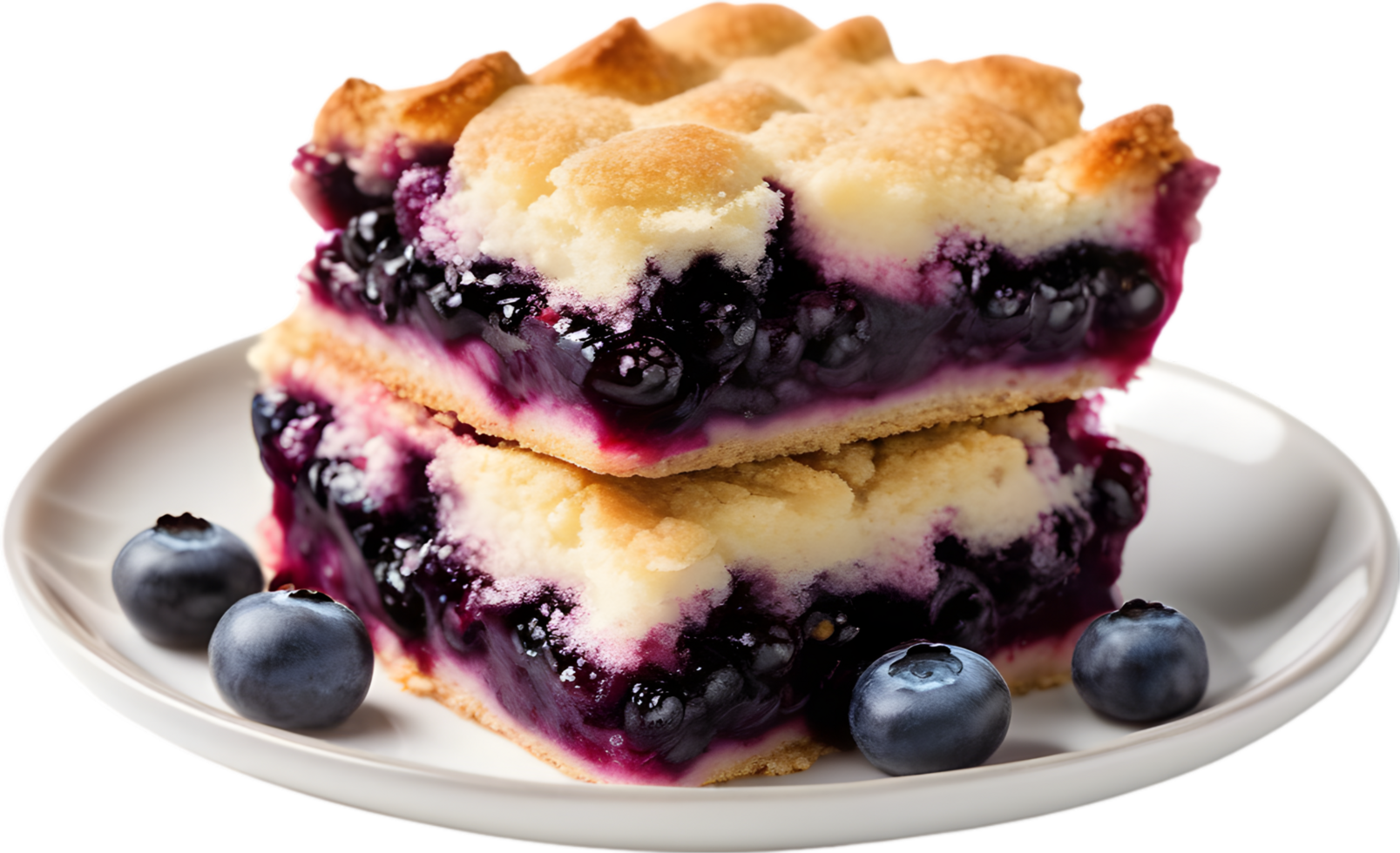 Image of Delicious-looking Blueberry cobbler. AI-Generated. png