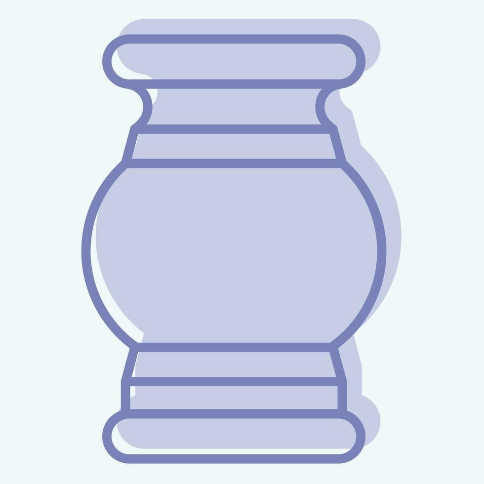 Icon Vase. related to India symbol. two tone style. simple design editable. simple illustration vector