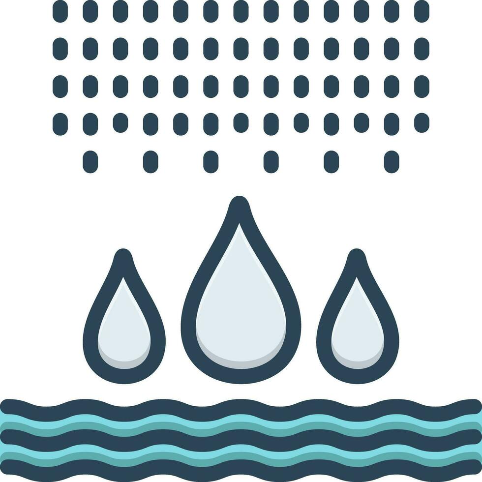 color icon for waters vector