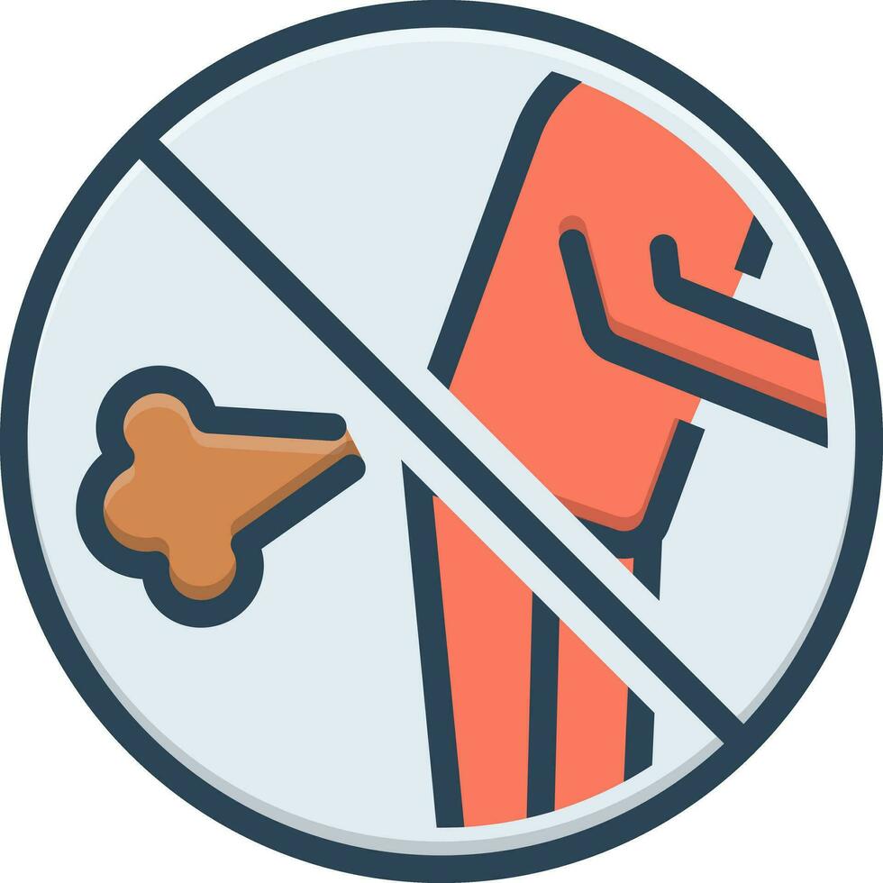 color icon for forbidden vector