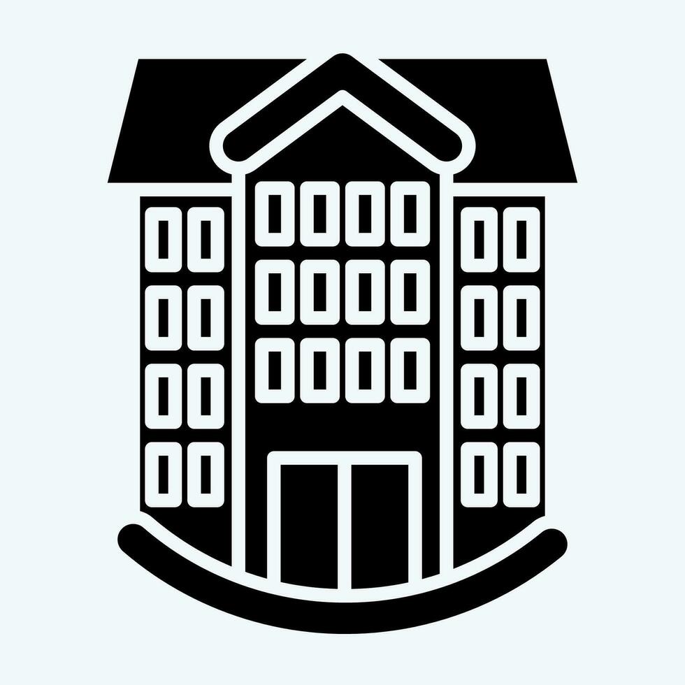 Icon School. related to Icon Building symbol. glyph style. simple design editable. simple illustration vector