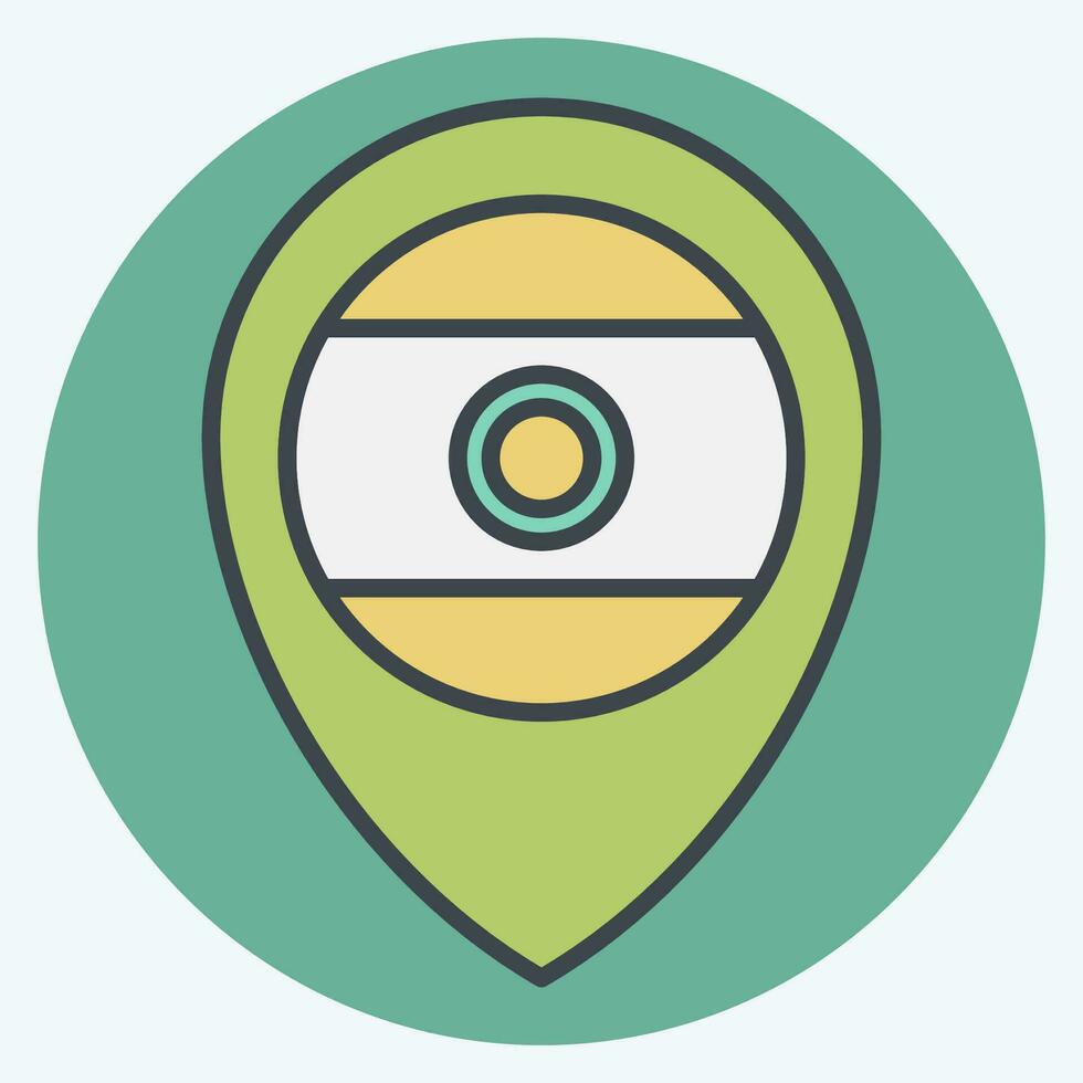 Icon India Location. related to India symbol. color mate style. simple design editable. simple illustration vector