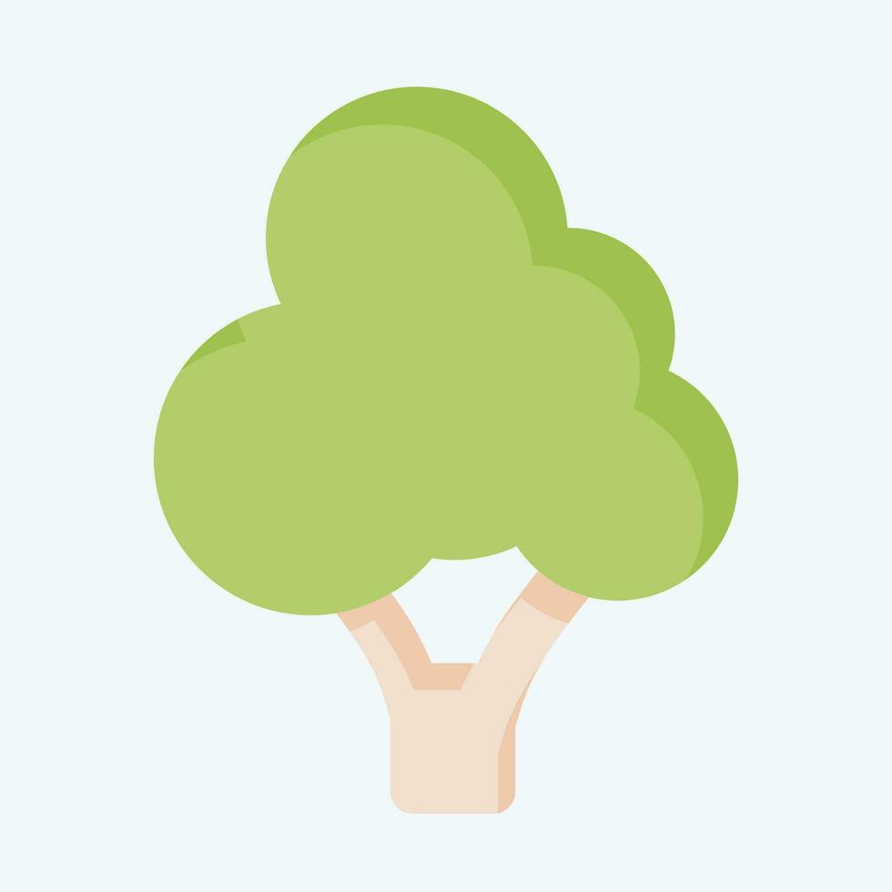 Icon Broccoli. related to Fruit and Vegetable symbol. flat style. simple design editable. simple illustration vector