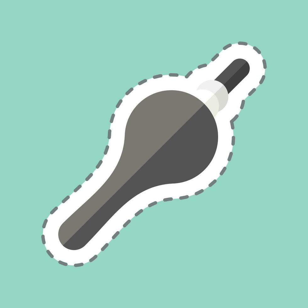 Sticker line cut Flute. related to India symbol. simple design editable. simple illustration vector