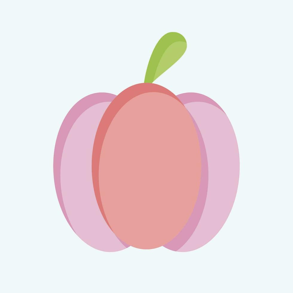 icono pimenton. relacionado a Fruta y vegetal símbolo. plano estilo. sencillo diseño editable. sencillo ilustración vector