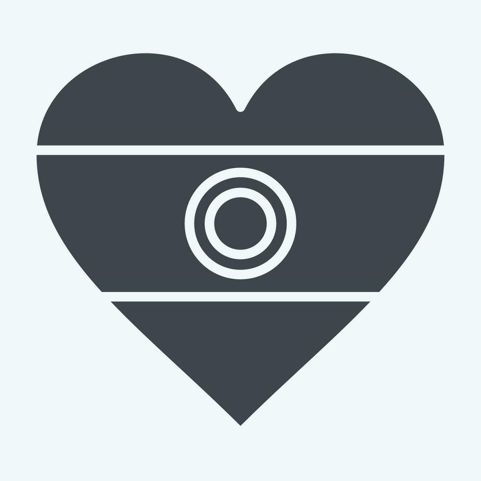 Icon India. related to India symbol. glyph style. simple design editable. simple illustration vector