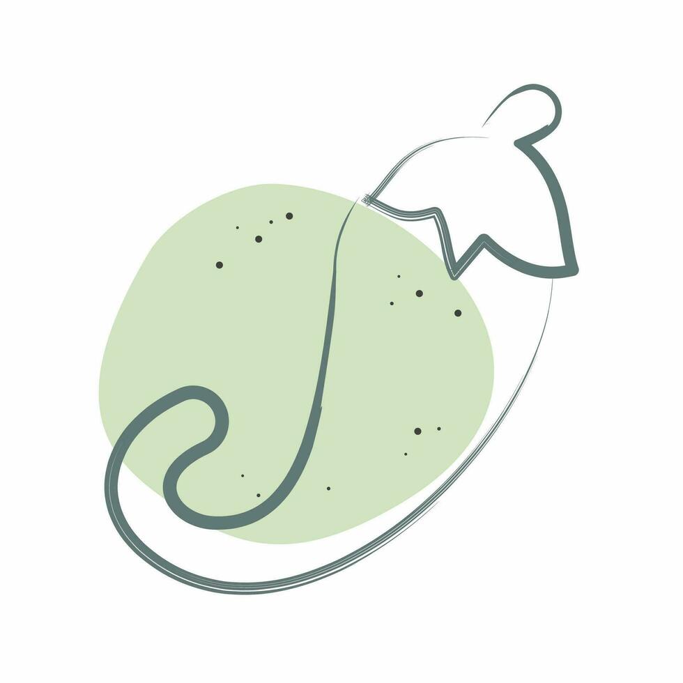Icon Chili Paper. related to Fruit and Vegetable symbol. Color Spot Style. simple design editable. simple illustration vector