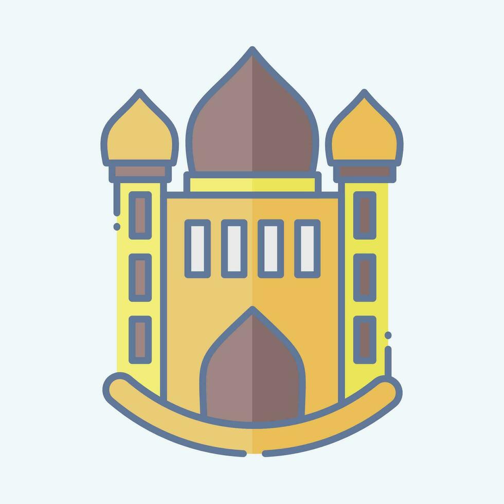 icono mezquita. relacionado a icono edificio símbolo. garabatear estilo. sencillo diseño editable. sencillo ilustración vector