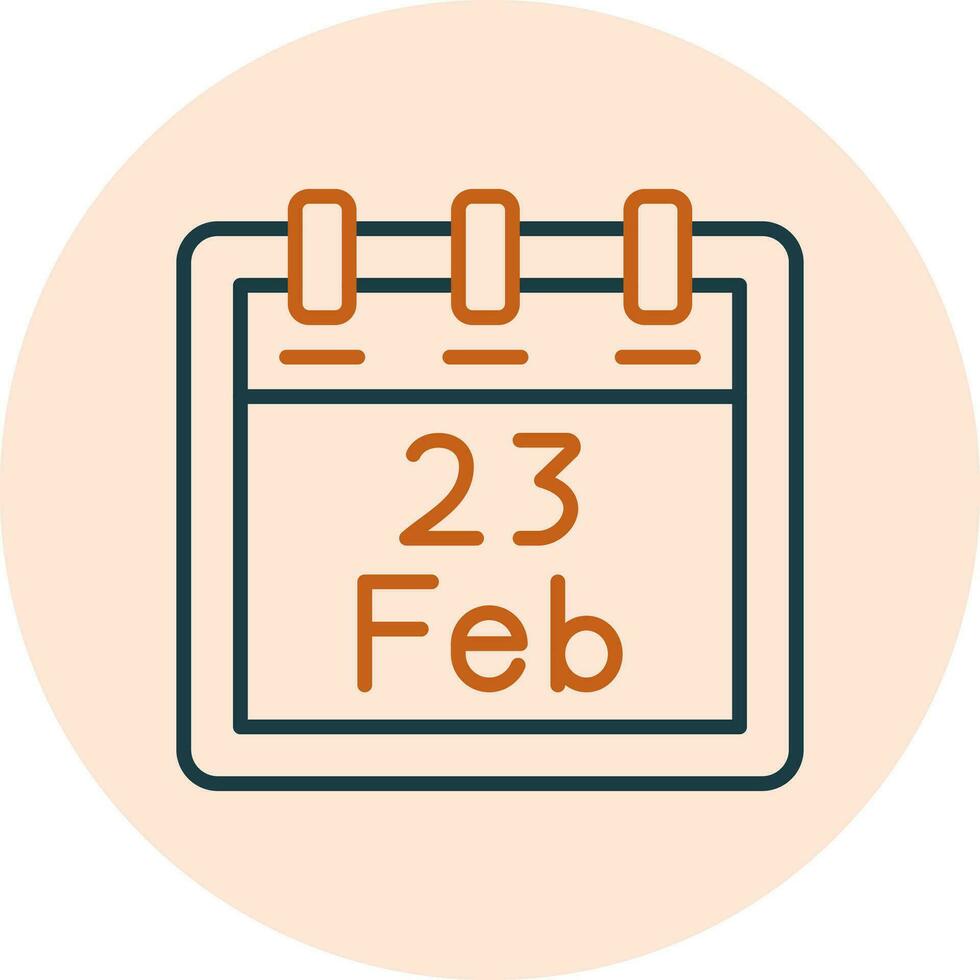 February 23 Vector Icon