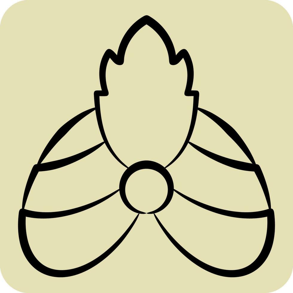 Icon Turban 2. related to India symbol. hand drawn style. simple design editable. simple illustration vector