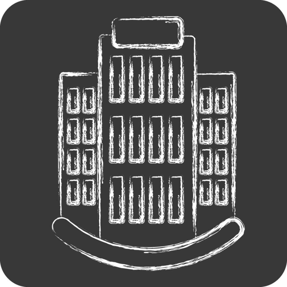 Icon Apartments. related to Icon Building symbol. chalk Style. simple design editable. simple illustration vector