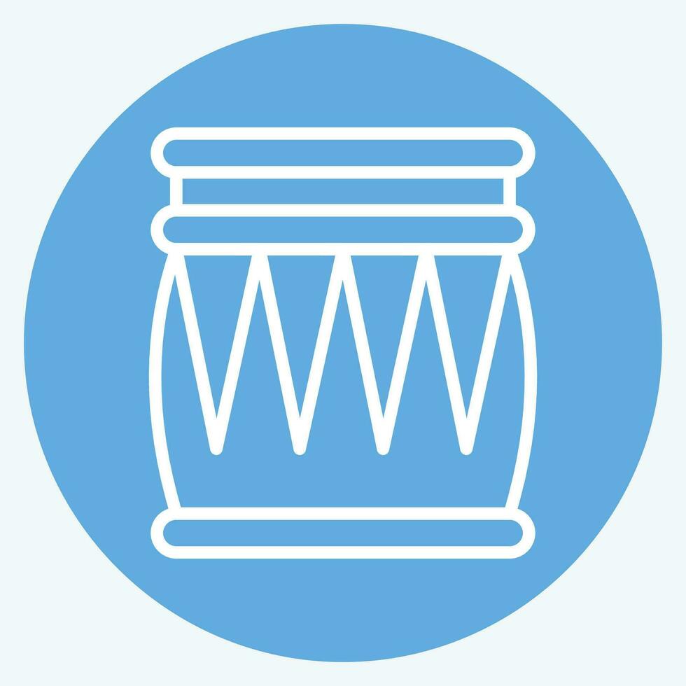 Icon Tabla. related to India symbol. blue eyes style. simple design editable. simple illustration vector