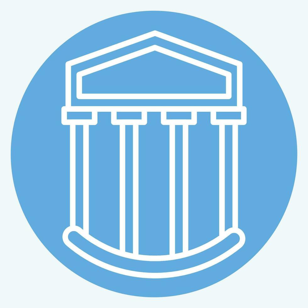 Icon Museum. related to Icon Building symbol. blue eyes style. simple design editable. simple illustration vector