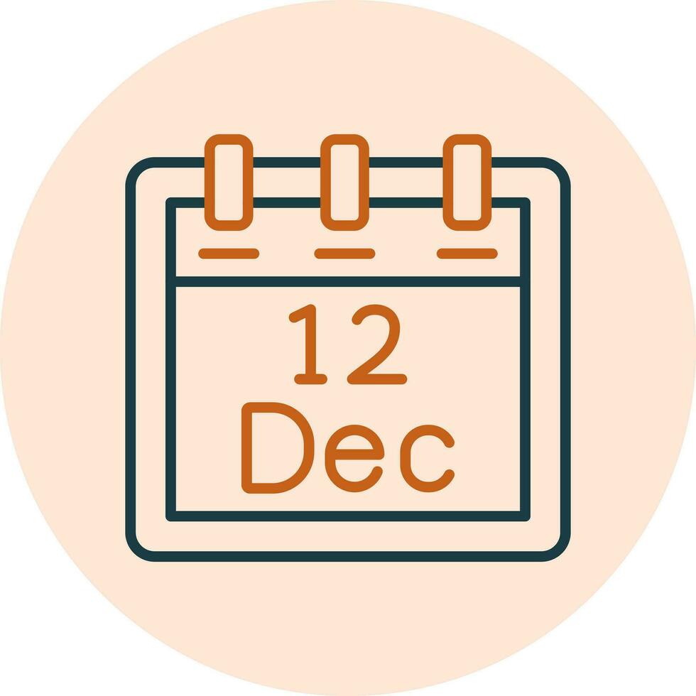 December 12 Vector Icon