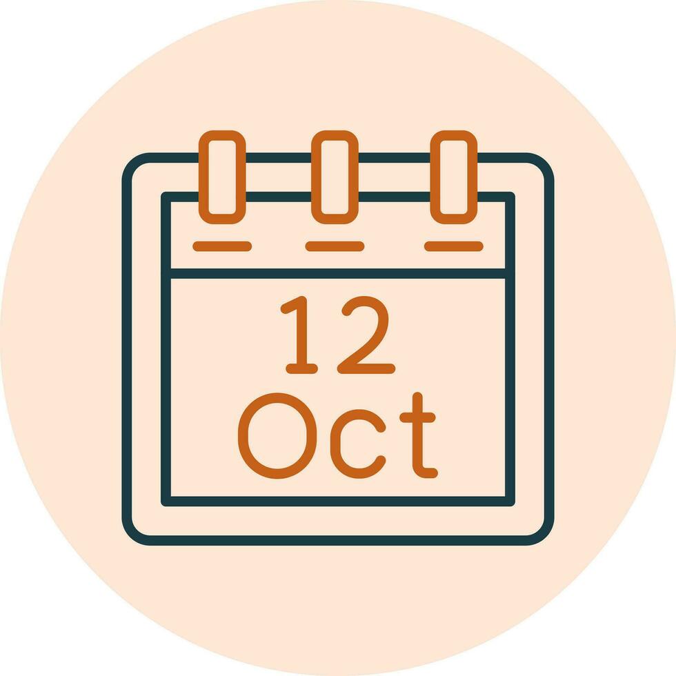 October 12 Vector Icon