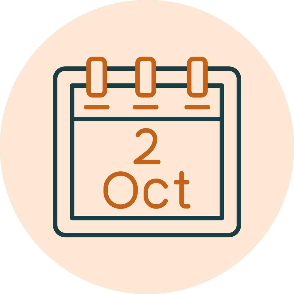 October 2 Vector Icon