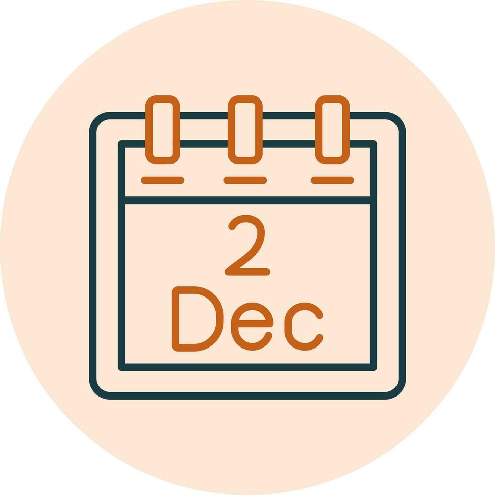 December 2 Vector Icon