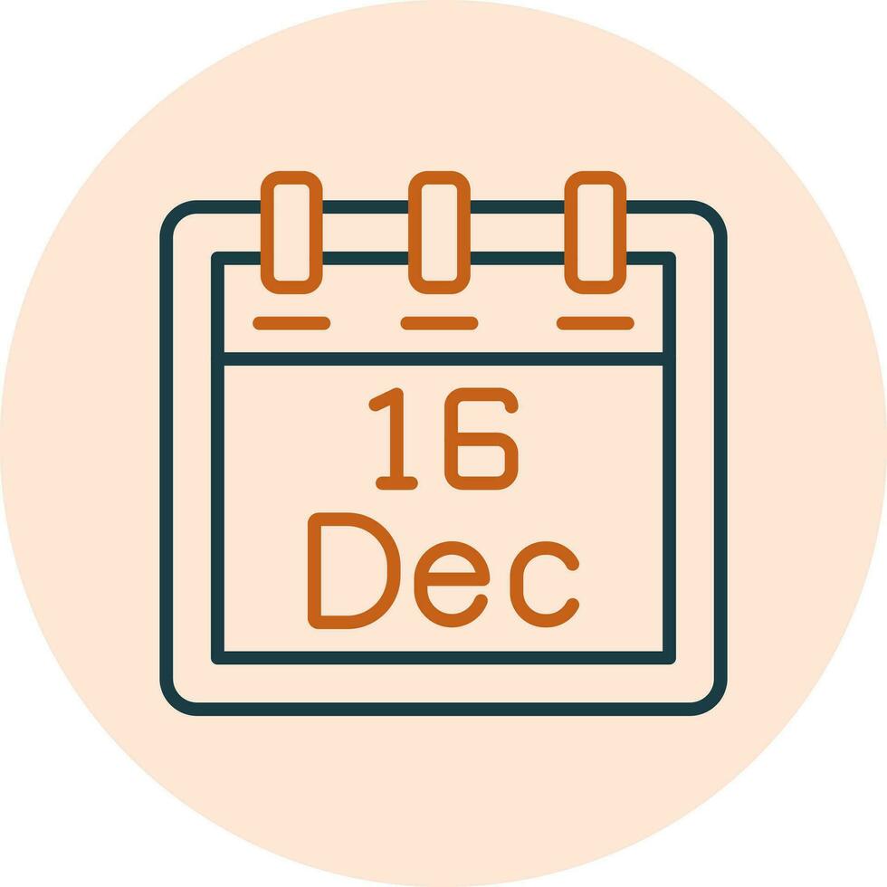 December 16 Vector Icon