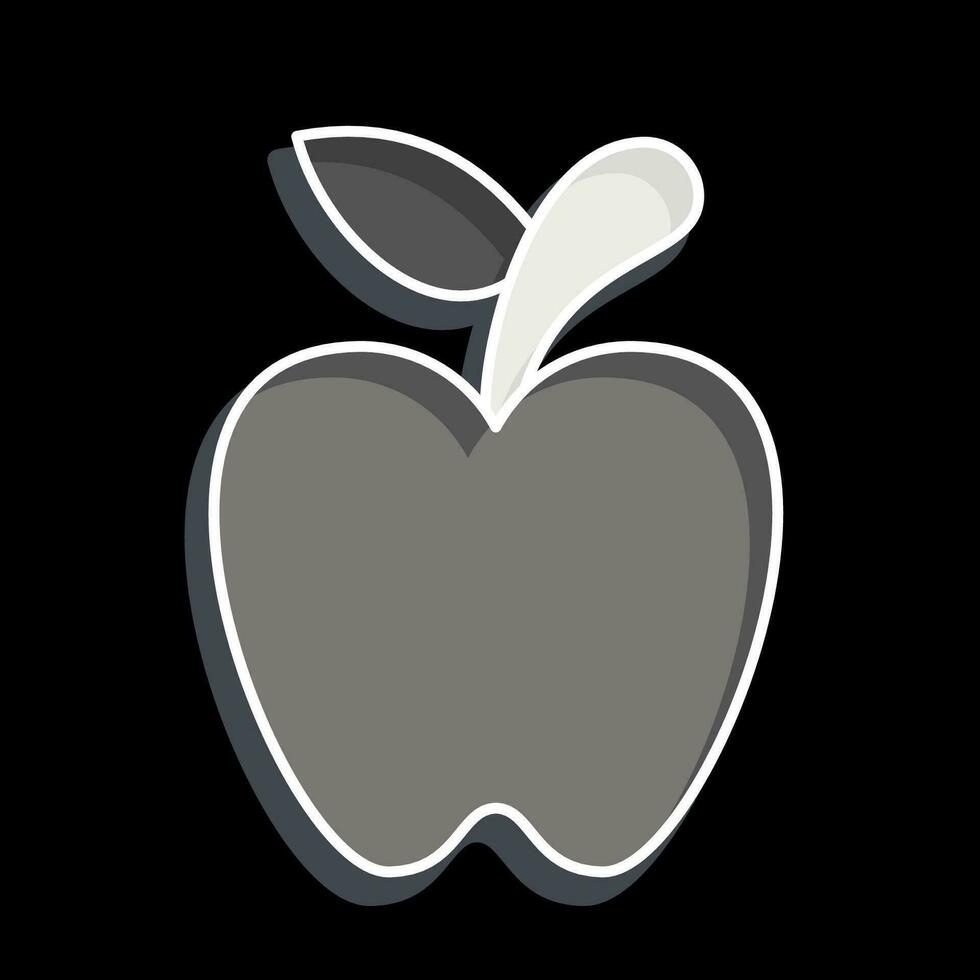 Icon Apple. related to Fruit and Vegetable symbol. glossy style. simple design editable. simple illustration vector