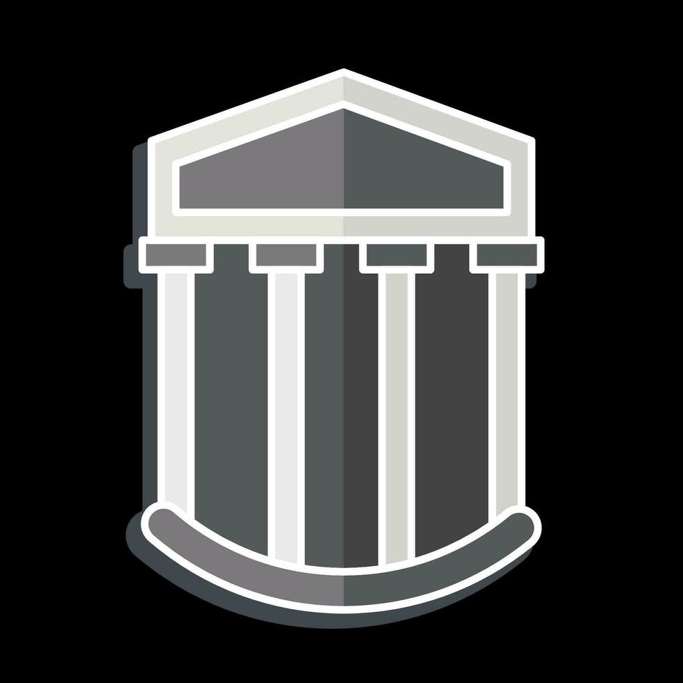 Icon Museum. related to Icon Building symbol. glossy style. simple design editable. simple illustration vector