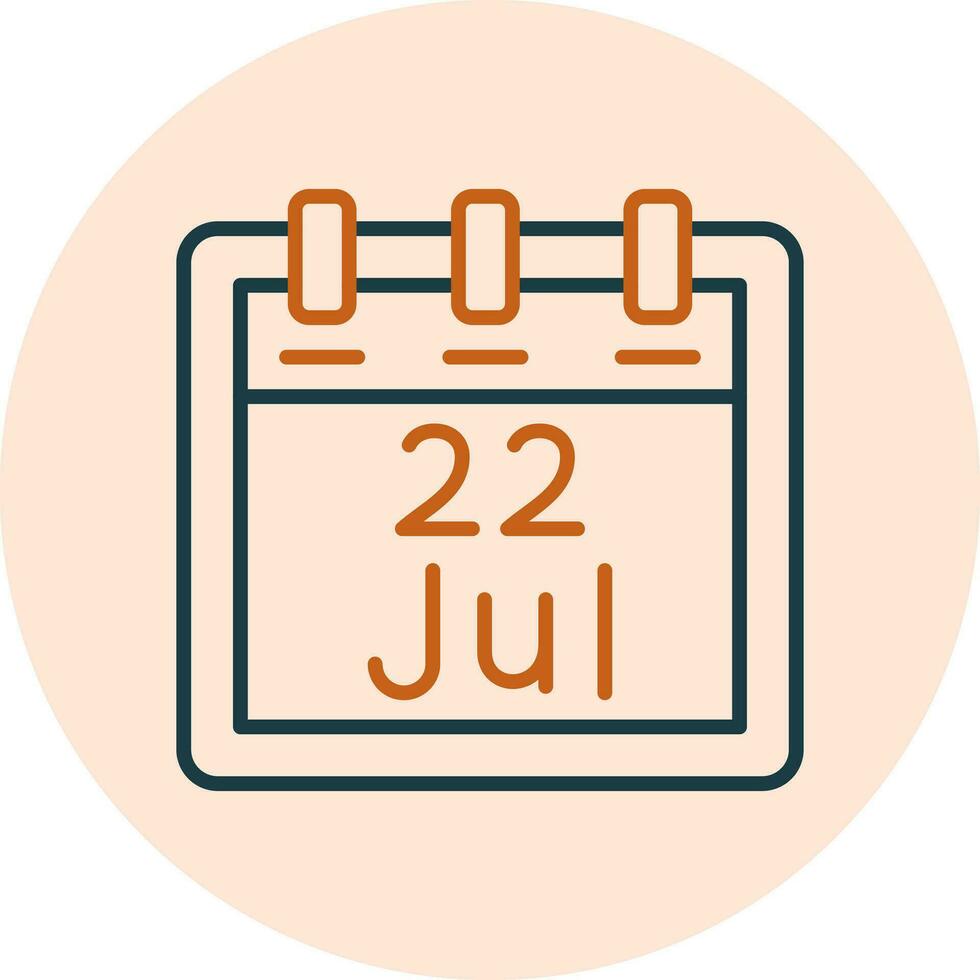 July 22 Vector Icon