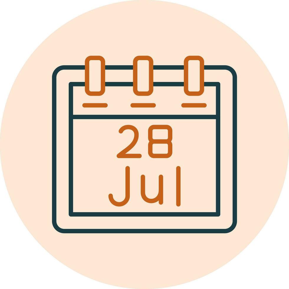 July 28 Vector Icon