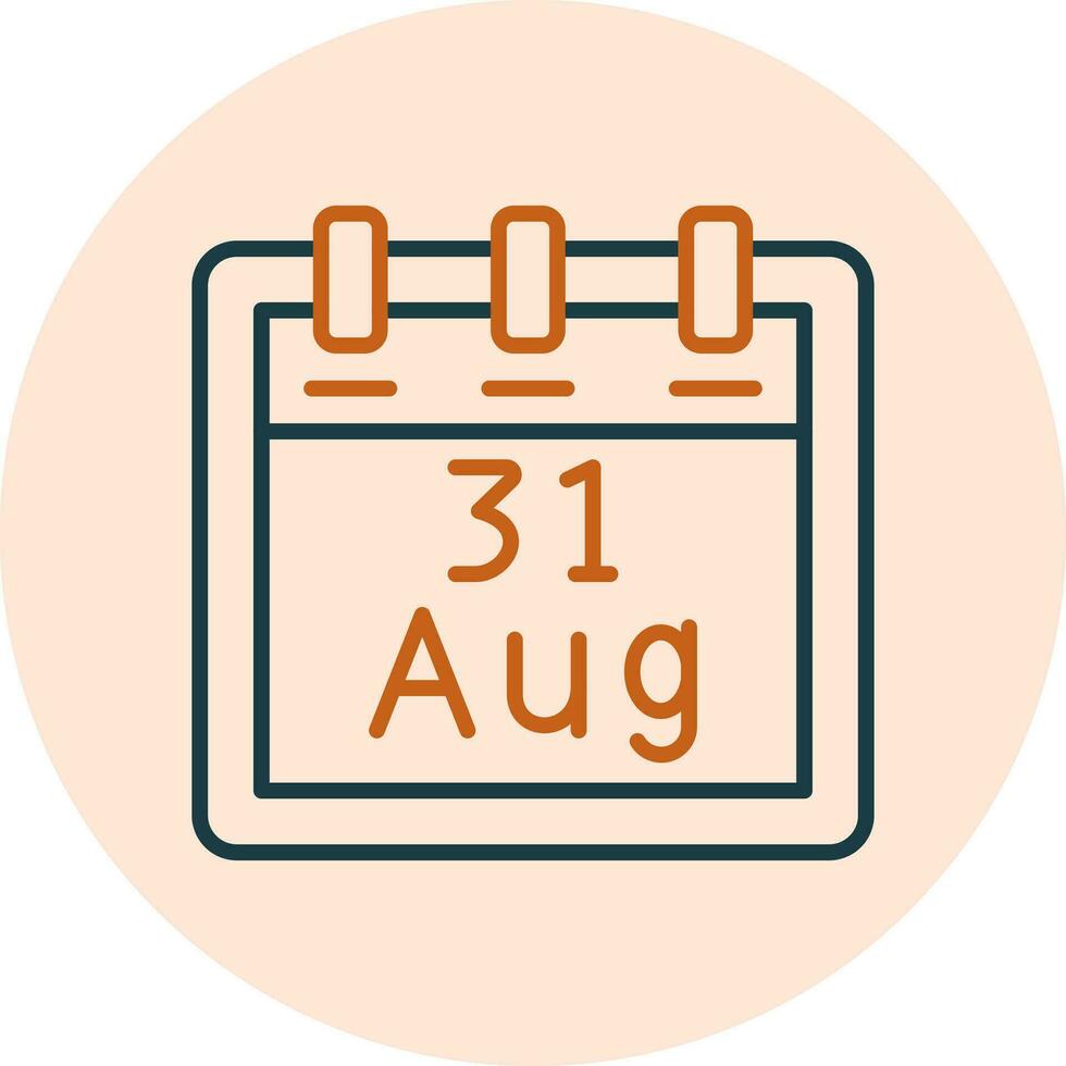 August 31 Vector Icon
