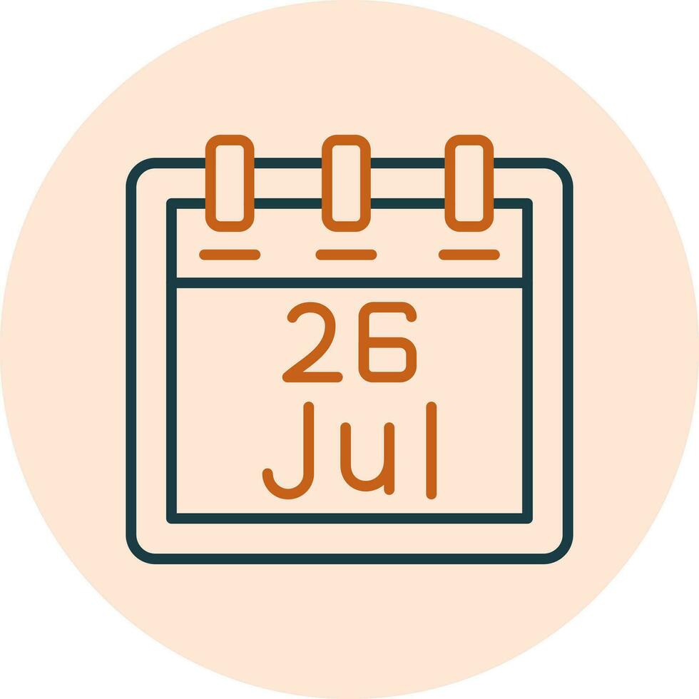 July 26 Vector Icon