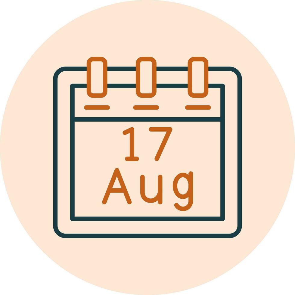 August 17 Vector Icon