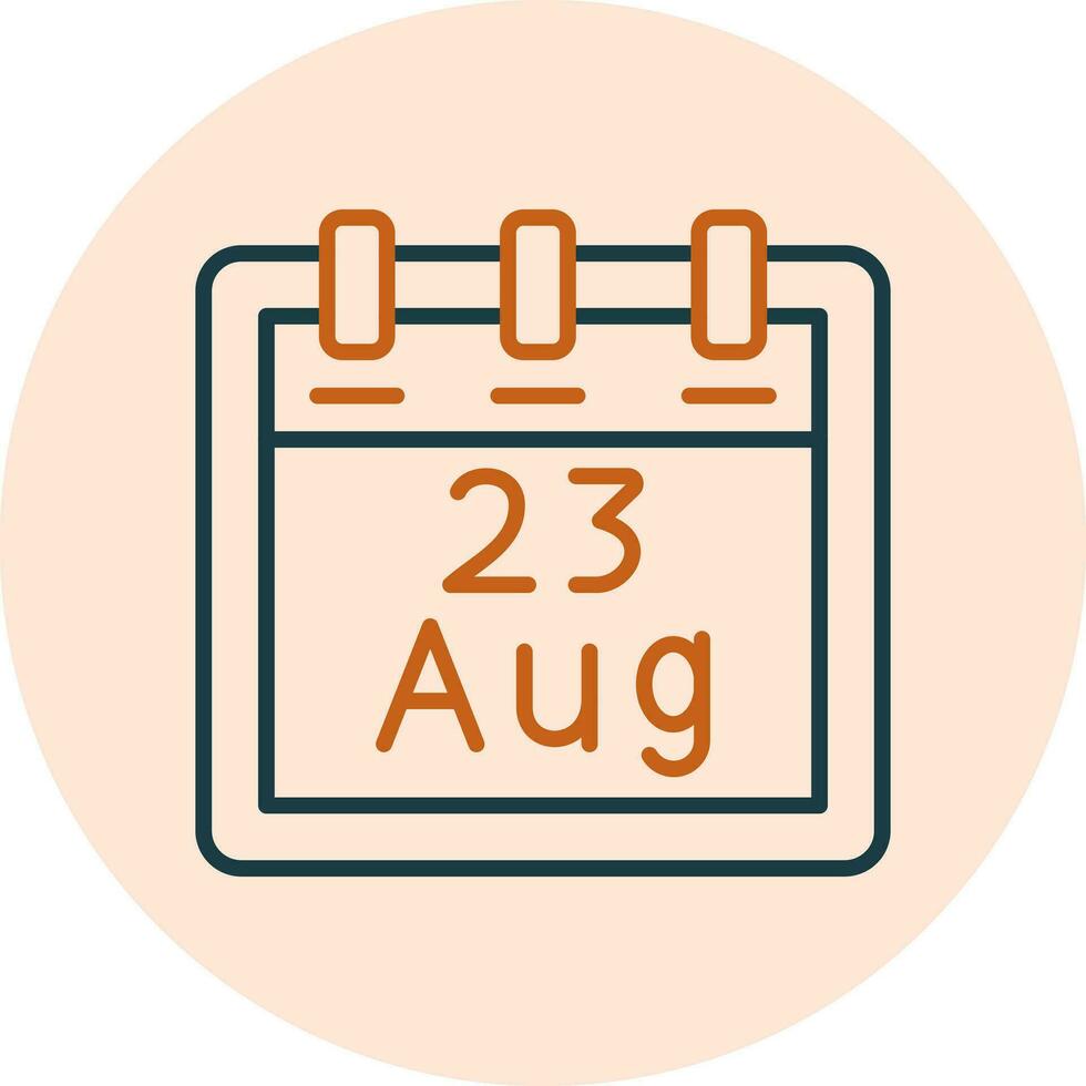 August 23 Vector Icon
