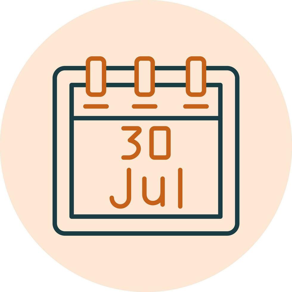 July 30 Vector Icon