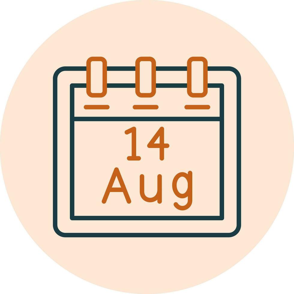 August 14 Vector Icon