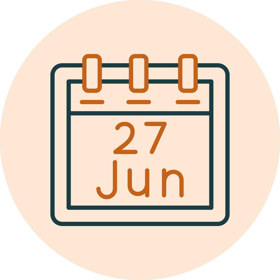 June 27 Vector Icon