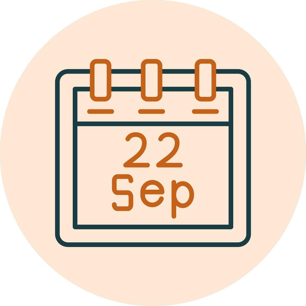 September 22 Vector Icon