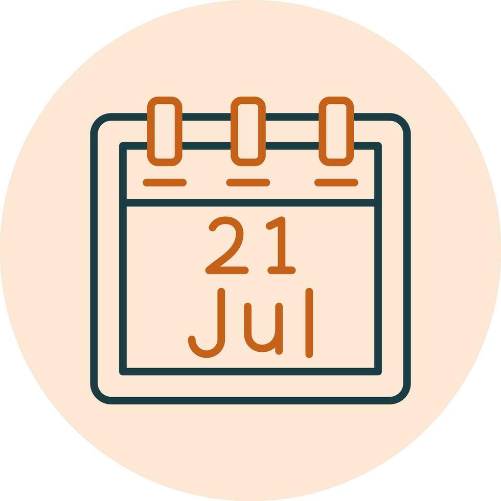 July 21 Vector Icon