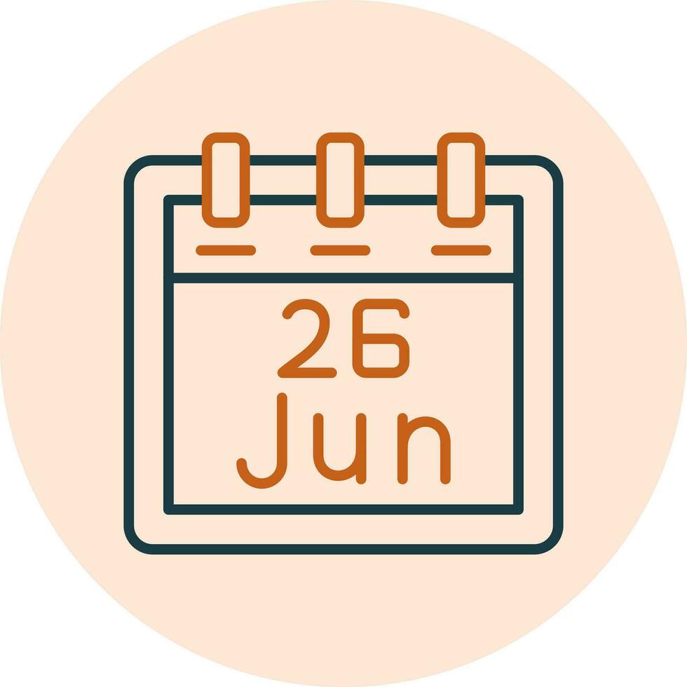 June 26 Vector Icon