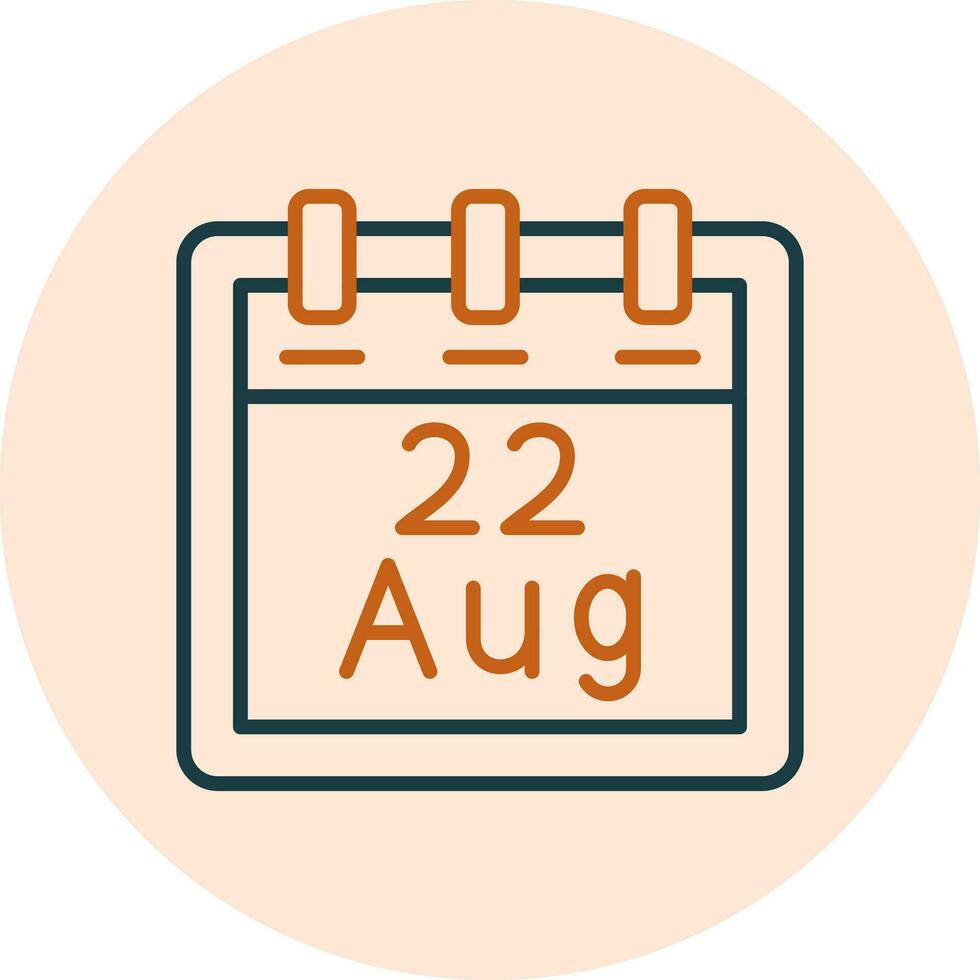 August 22 Vector Icon
