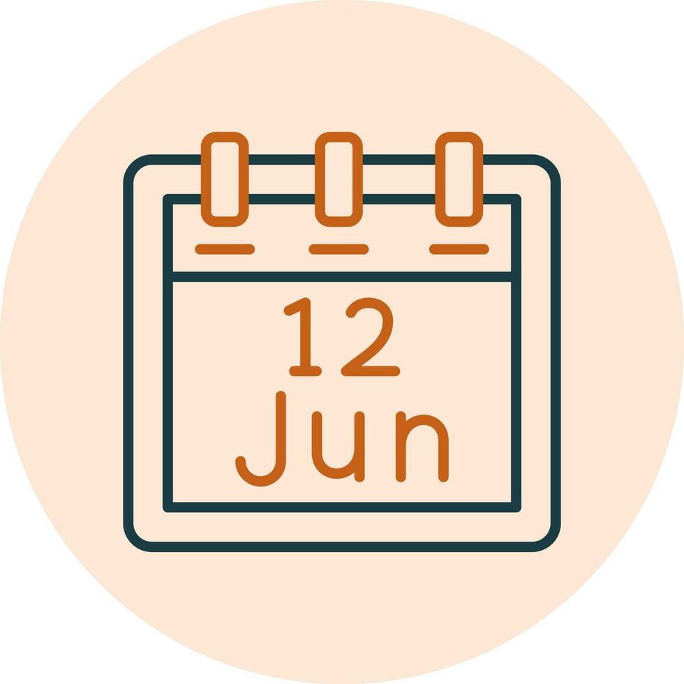 June 12 Vector Icon