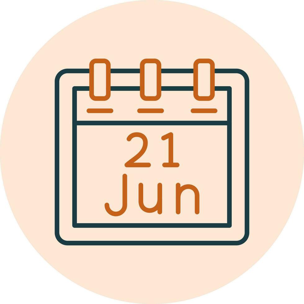 June 21 Vector Icon