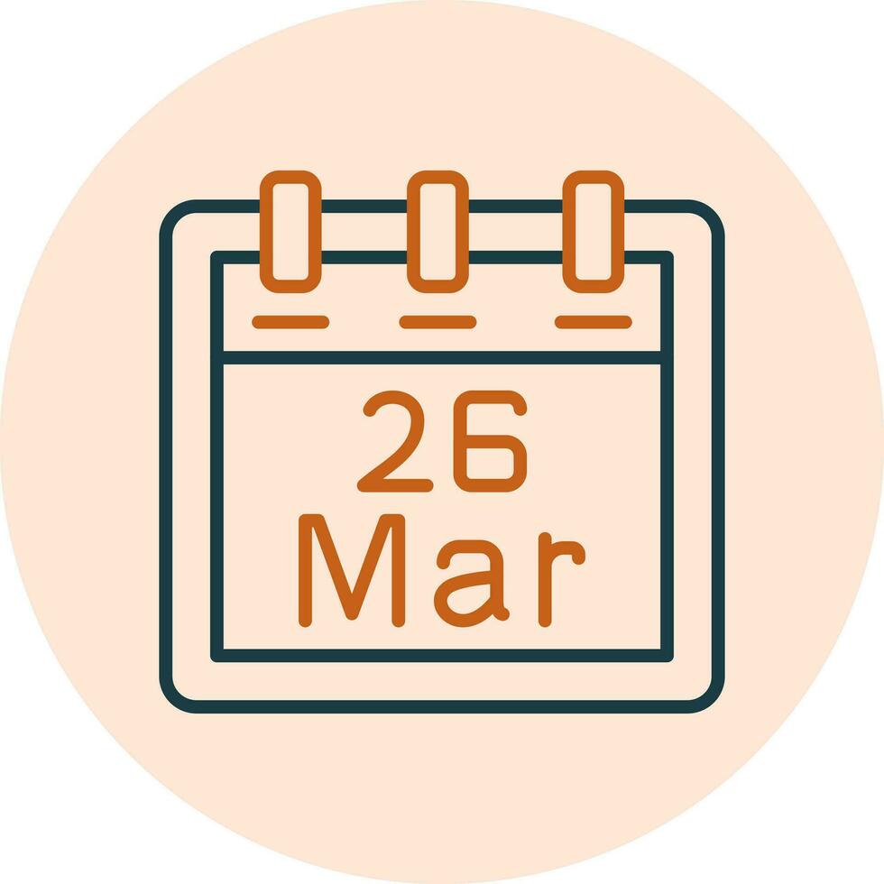 March 26 Vector Icon