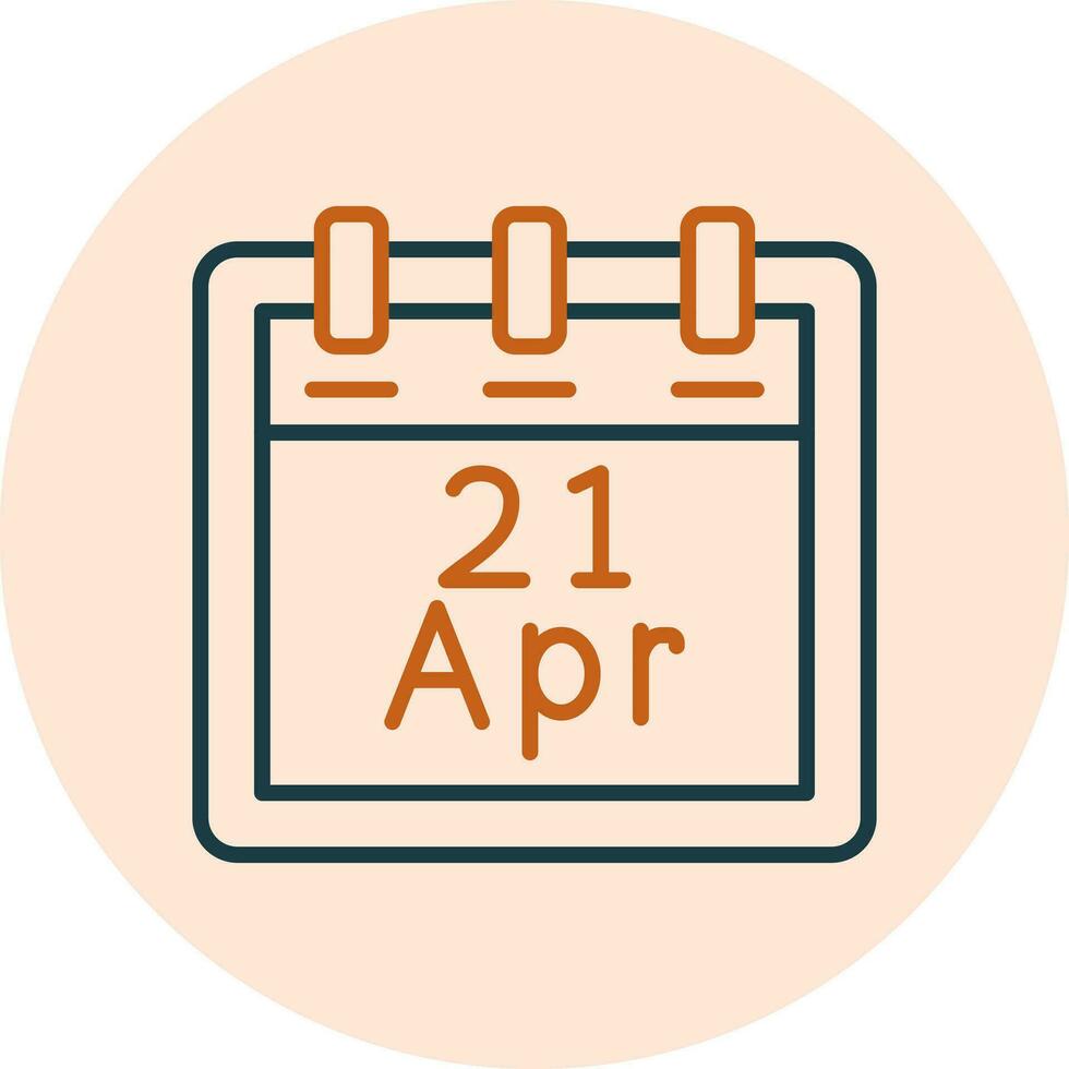 April  21 Vector Icon