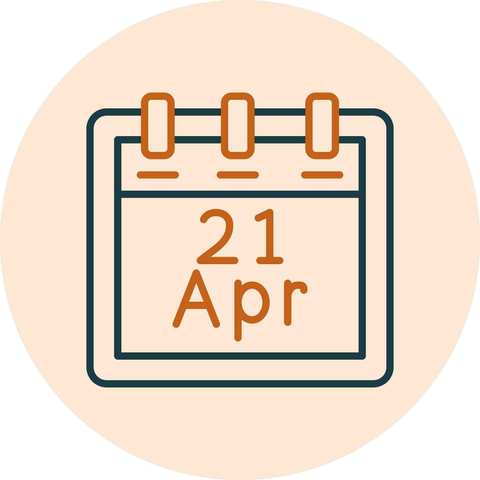 April  21 Vector Icon