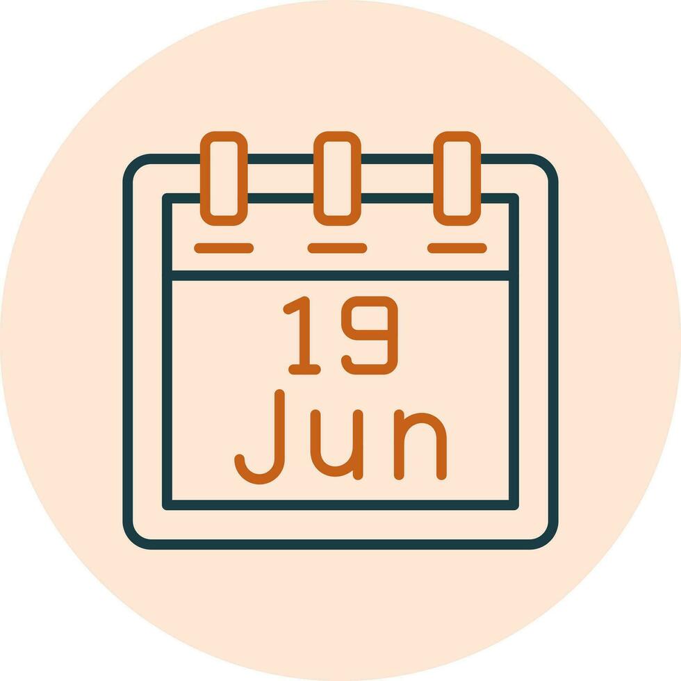June 19 Vector Icon